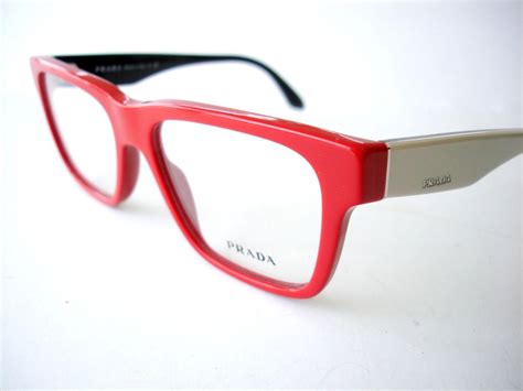 prada red frame glasses|cheap prada glasses frames.